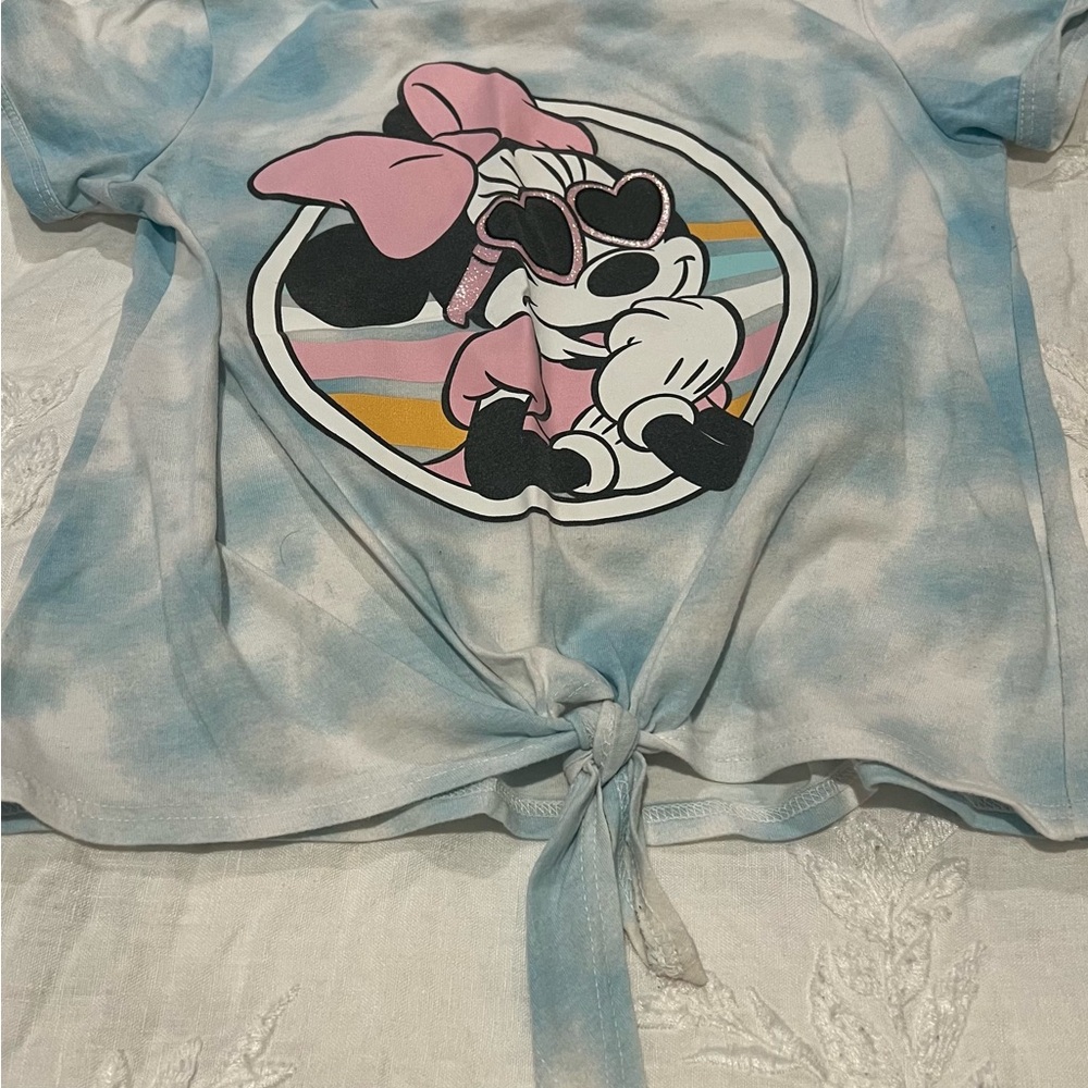 Disney Minnie Mouse Blue and Pink T-Shirt